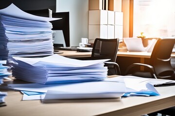 paper documents on desk.paper sheets in modern office paper documents on desk.