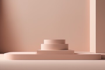 3d render of minimal podium on pink background. minimal product display for presentation.3d render of minimal podium on pink background. minimal product display for presentation.podium for cosmetic