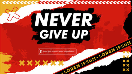 Professional athlete flyer social media post template orange white background