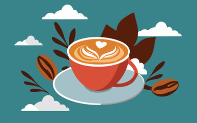 coffee illustration design to celebrate world coffee day