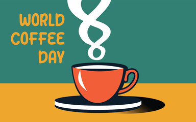 coffee illustration design to celebrate world coffee day