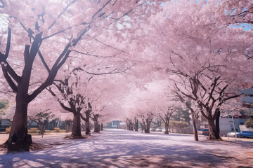 Beautiful cherry blossoms in Japan,