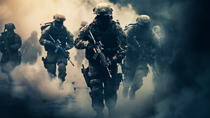 Special Forces in the smoke