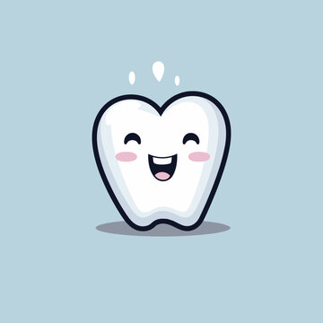 Oral healthcare filled outline colorful logo. Child friendly. Patient care. Smiling molar. Design element. Created with artificial intelligence. Cute ai art for corporate branding, dental hygienist