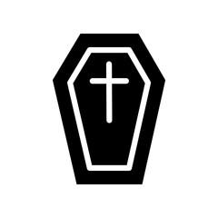Obraz premium coffin dracula solid black icon 