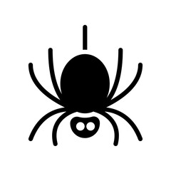 spider halloween solid black icon
