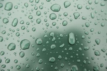 Drops on metallic background