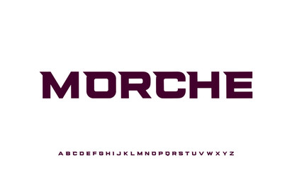 Modern Bold Font. Regular,strong, Number Typography urban style alphabet fonts for fashion, sport, technology, digital, movie, logo design, vector illustration