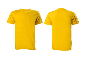 Plain yellow t-shirt mockup template