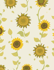 Sunflower Fantasy Illustration