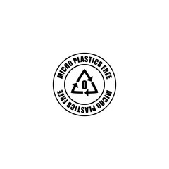 Micro plastics free icon isolated on transparent background