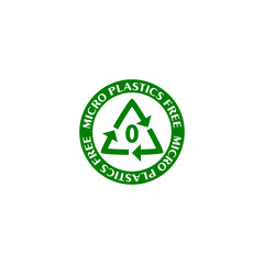 Micro plastics free icon isolated on transparent background