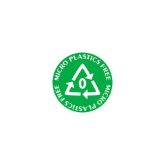 Micro plastics free icon isolated on transparent background