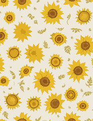 Floral Beauty: Sunflower Background