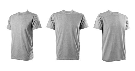 Plain gray t-shirt mockup template