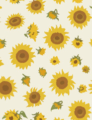 Seamless Sunflower Wallpaper