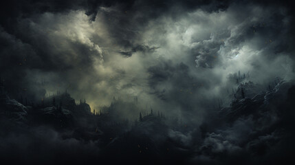 Obraz premium Black cloud landscape background