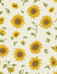 Sunflower Delight Seamless Pattern