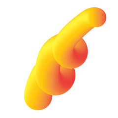 3D Gradient Squiggly Line Shape