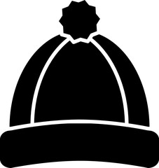 Isolated Winter Cap Icon in Flat Style.