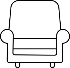 Obraz premium Sofa Icon In Black Line Art.