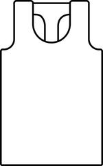 Linear Style Undershirt Or Tank Top Icon.