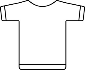 T-Shirt Icon Or Symbol In Black Outline.