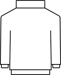 Turtleneck Sweater Icon Or Symbol In Stroke Style.