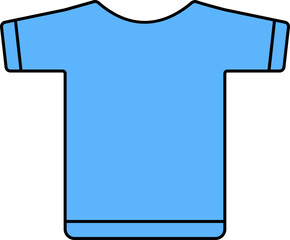 T-Shirt Icon Or Symbol In Blue Color.