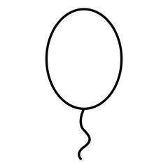 Black line art illustration of Balloon icon.