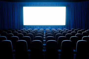 Fototapeta premium wide cinema screen - 3d illustration