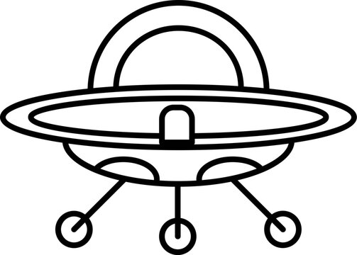 recommend clip art: Line art Stroller icon in flat style.