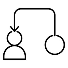 User Receive Money icon in black line art.