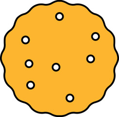 Fototapeta premium Vector Illustration of Cookie In Yellow Color.