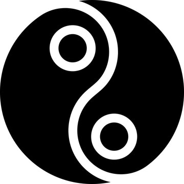 recommend clip art: Flat Style Of Yin Yang Icon Or Symbol In B&W Color.