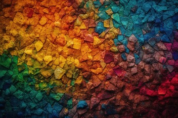 Abstract background, multicolored volumetric texture, palette brush strokes, generated AI