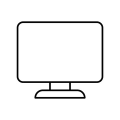 Computer icon or symbol in black line art.