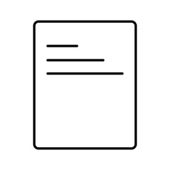 Document file or paper icon in black line art.