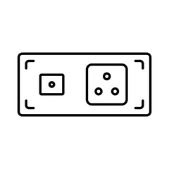Line art illustration of Connector icon.
