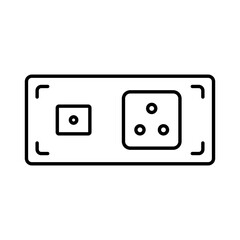 Line art illustration of Connector icon.