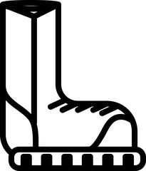 Shoes or Boot icon in line art.