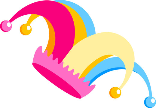 Vector illustration of Colorful jester hat icon.