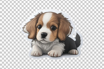 Cute puppy sticker