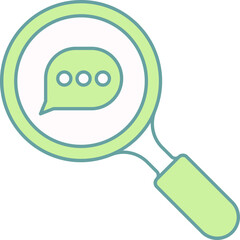 Obraz premium Search Message Icon In Green And White Color.