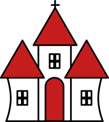 Christmas, church, home, house, santa, tree icon