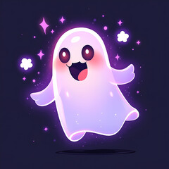 Fototapeta premium Cute Halloween ghost mascot