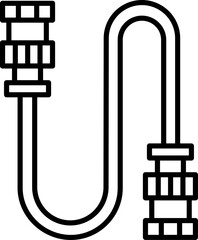 Isolated BNC Cable Connector Icon in Flat Style.