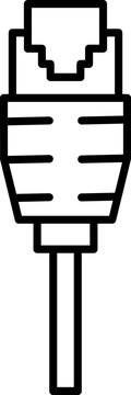 recommend clip art: Ethernet Cable Icon in Line Art.