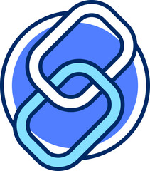 Link or Chsvgn icon in blue and white color.