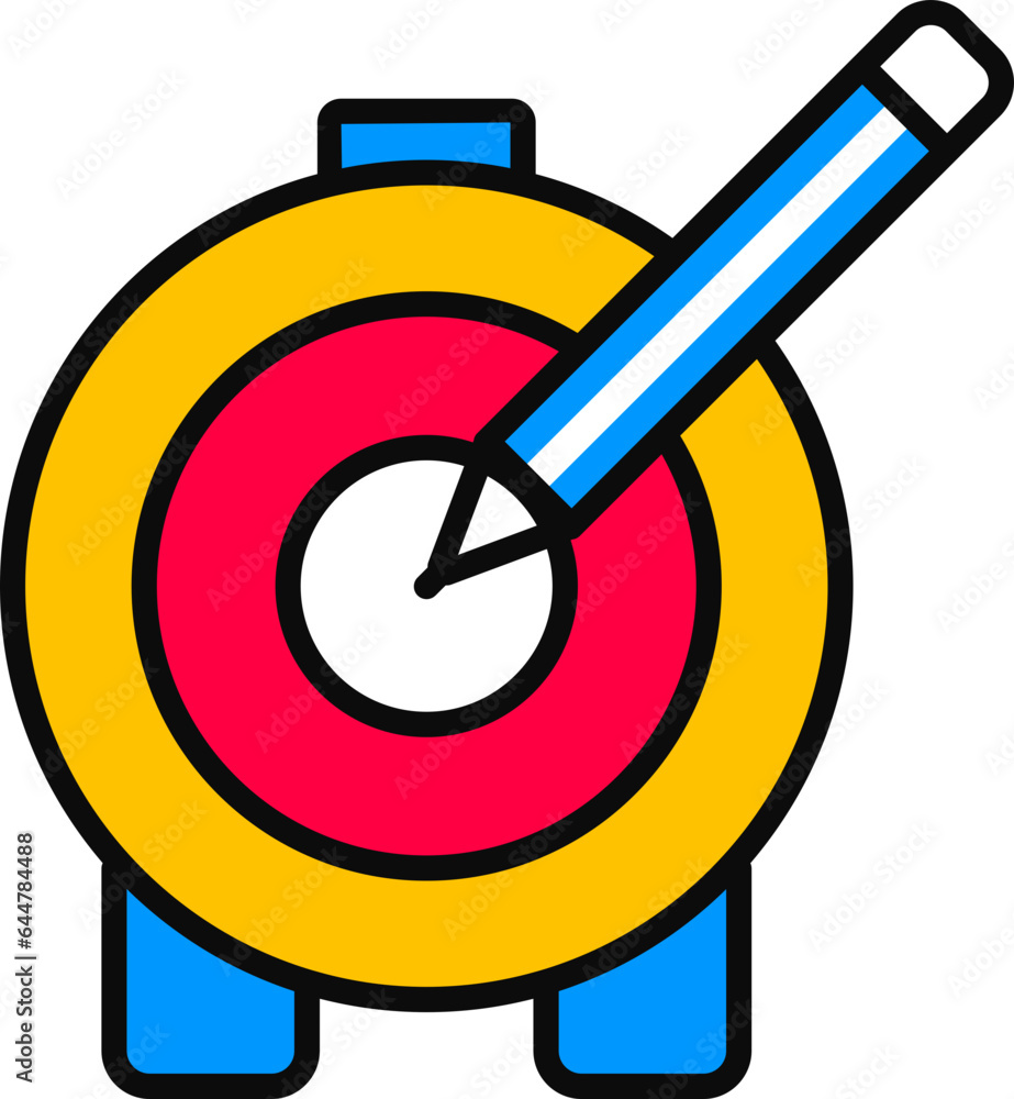 Sticker Edit or Writing target icon in flat style.